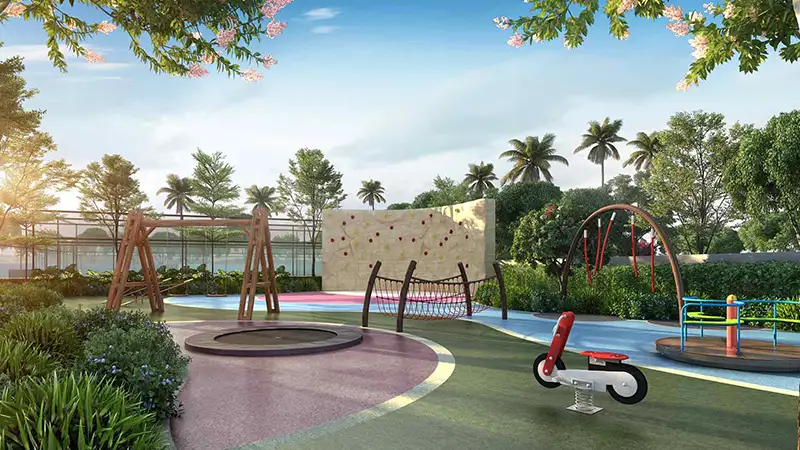 Kids Park With Rock Climbing Wall