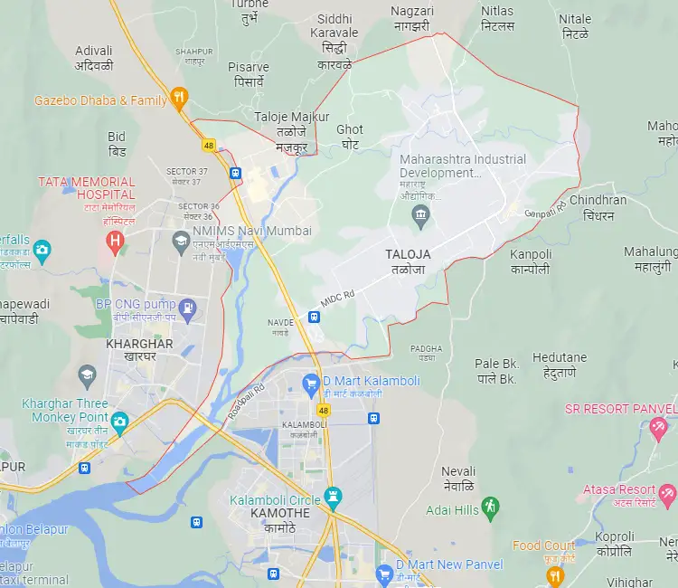 Taloja, Navi Mumbai Location Map