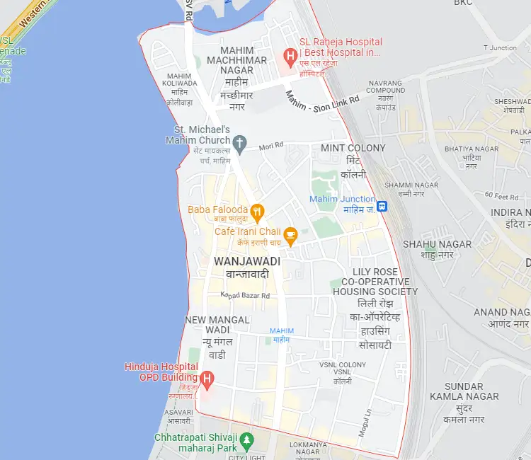 Mahim Location Map