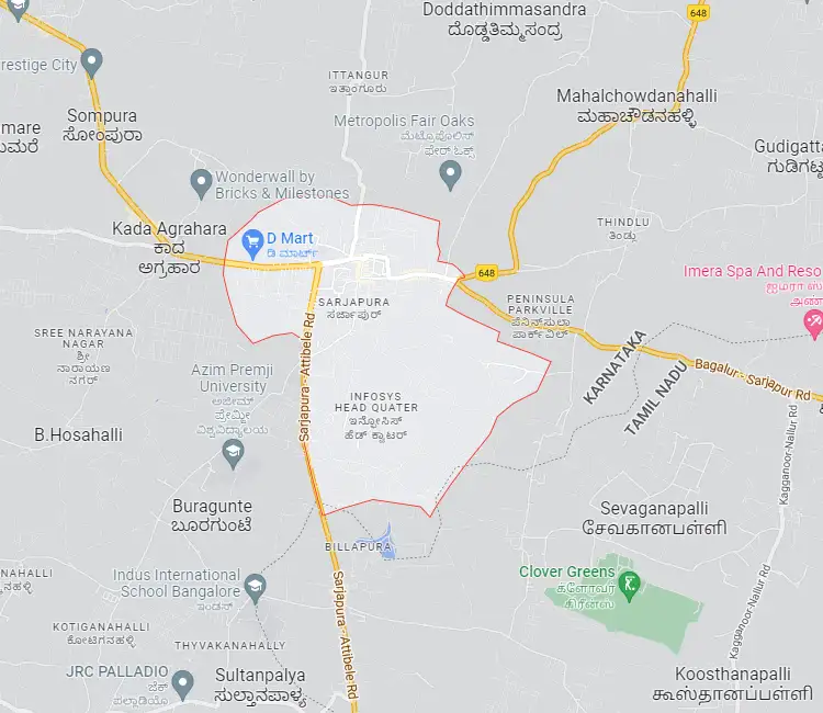 Sarjapura Location Map