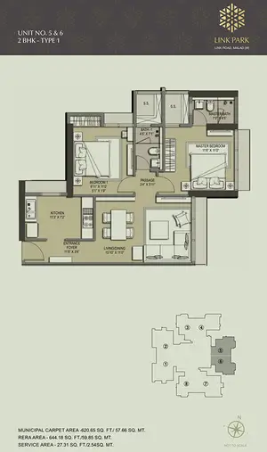 Unit No-5 & 6, 2 BHK, Type 1