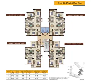Tower D & E, Typical Floor Plan