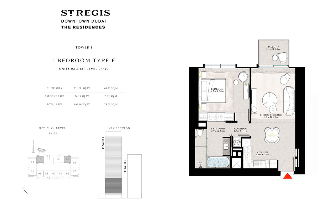 Type F, Unit 02 & 12, Level 04-20