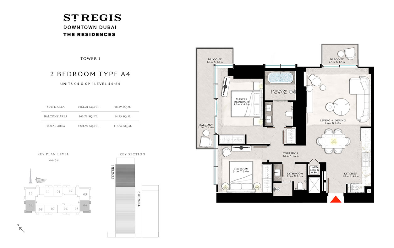 Type A4, Unit 04 & 09, Level 44-64
