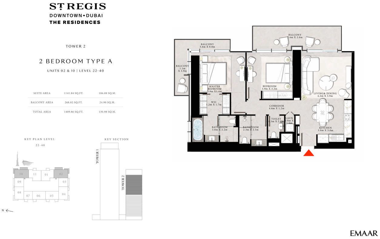 Type A, Unit 02 & 10, Level 22-40