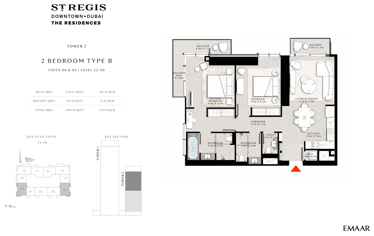 Type B, Unit 04 & 08, Level 22-40