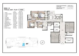Wing B, Typical Unit, Flat 1