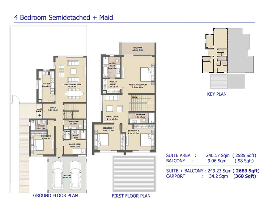 4 Bedroom, Semi-Detached-Maid