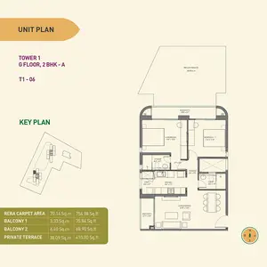 2 BHK A, T1-06
