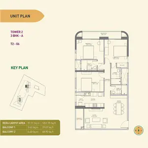 3 BHK A, T2-06