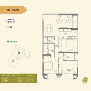 3 BHK B, T2-03