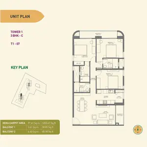 3 BHK-C, T1-07