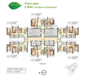 2 BHK, Tower 11, Orchid