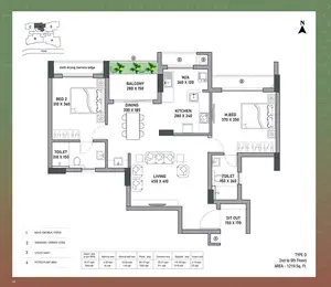 Type D, 2nd to 9th Floors