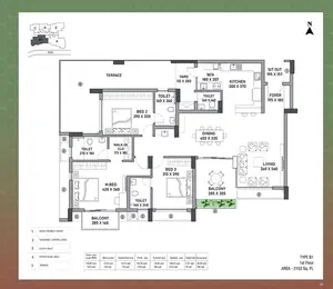 Type B1, 1st Floor