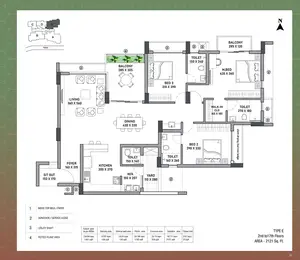 Type E, 2nd to 17th Floors