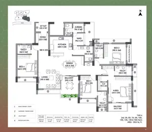Type A, 2nd, 5th, 6th, 7th, 9th 10th, 12th, 13th, 14th & 16th Floors