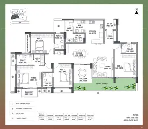 Type B, 4th & 11th Floors