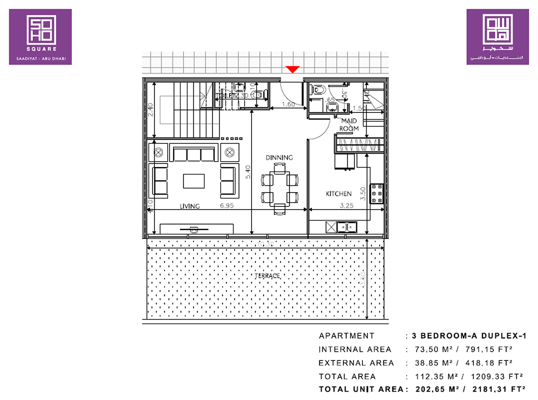 3 Bedroom, A-Duplex 1