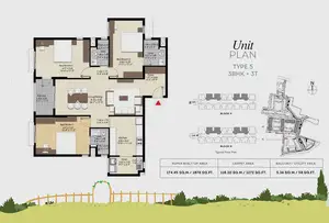 Type 5, 3BHK+3T