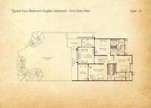 Type A, Typical Four Bedroom Duplex Villament-First Floor