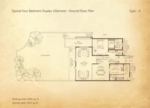 Type A, Typical Four Bedroom Duplex Villament-Ground Floor