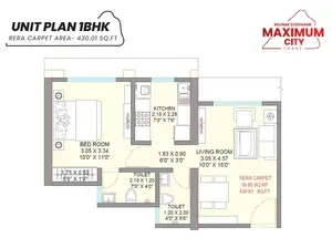 Unit Plan 1 BHK