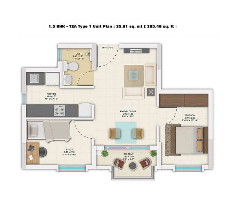 1.5BHK-T2A,-Type-1