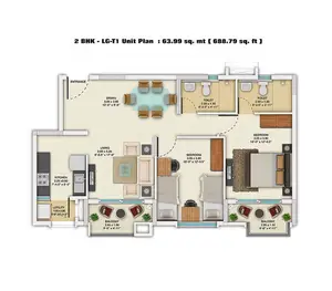 2 BHK, LG-T1