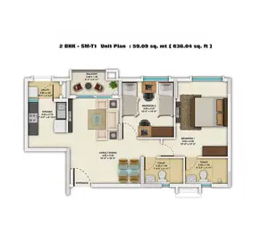 2 BHK, SM-T1