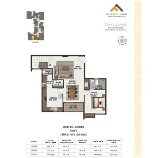Type L, Duplex Lower, 11th & 12th Floor