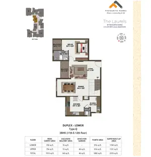 Type Q, Duplex Lower, 11th & 12th Floor