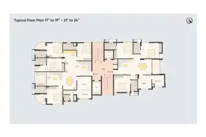 Typical Floor Plan 17th To 19th, 21st To 24th