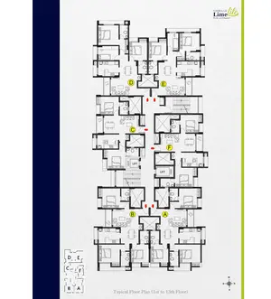 Typical Floor Plan, 1st To 13th Floor