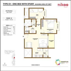 Type C1-One Bed With Study