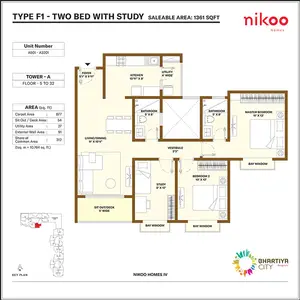 Type F1-Two Bed With Study