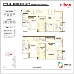Type L1-Three Bed Loft