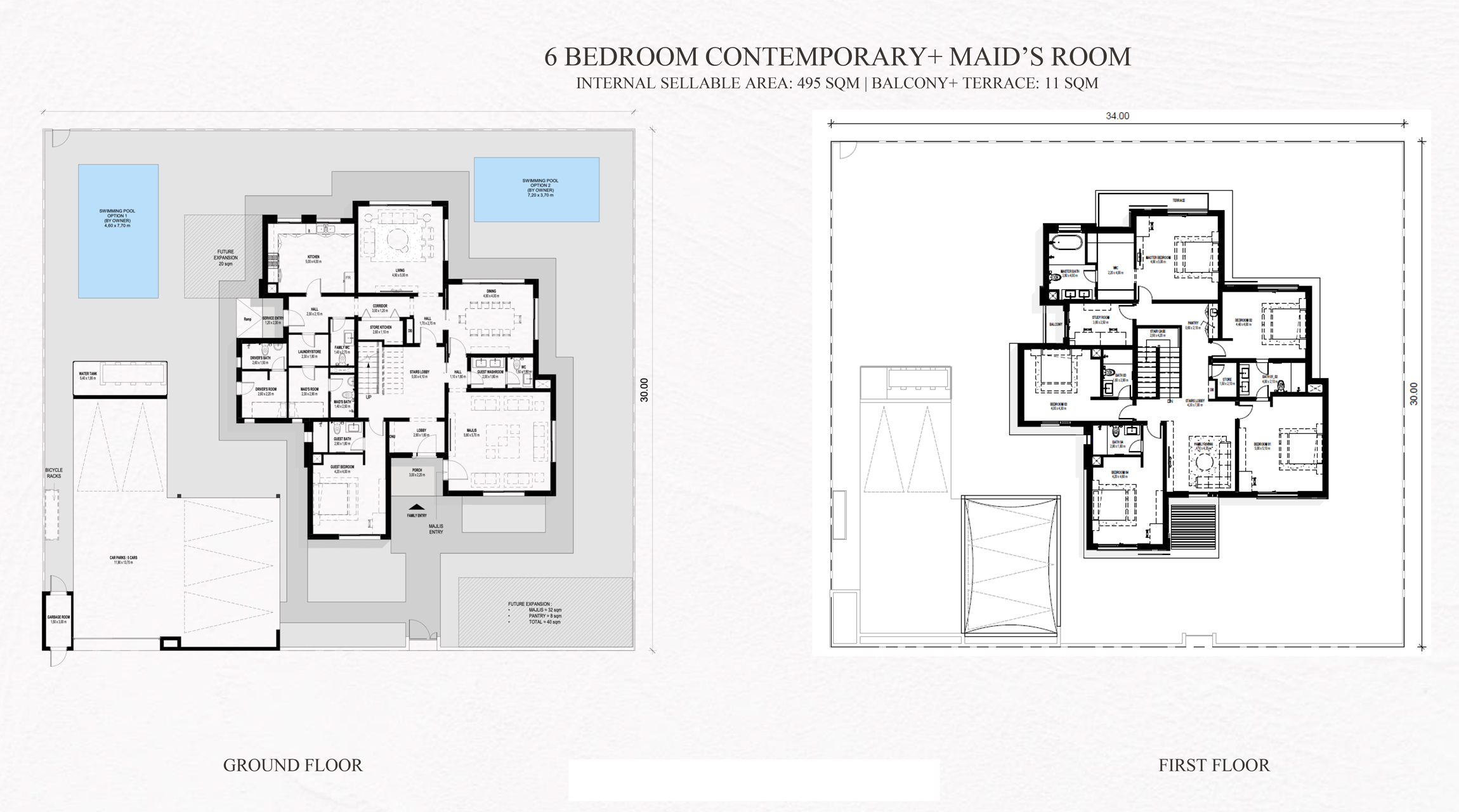 6 Bedroom, Contemporary