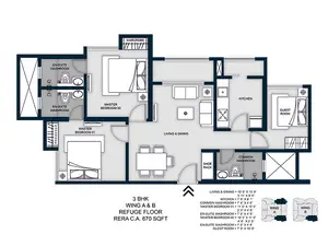 Wing A & B, Refuge Floor