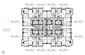 Typical Floor - 2nd to 7th, 9th to 14th, 16th to 20th, 23rd to 27th
