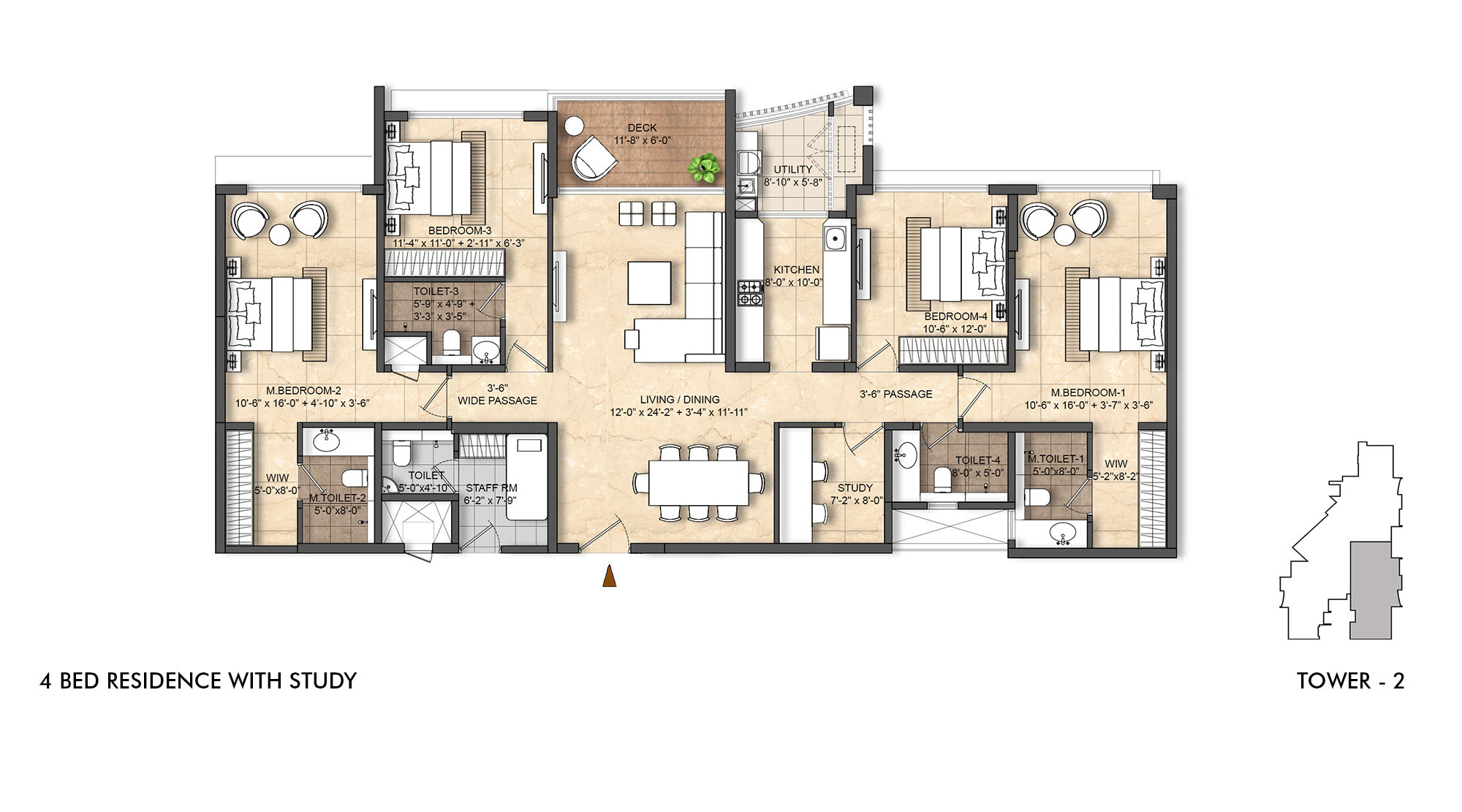 4 Bedroom With Study