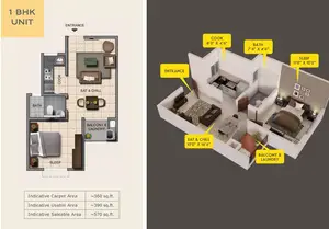 1 BHK Unit