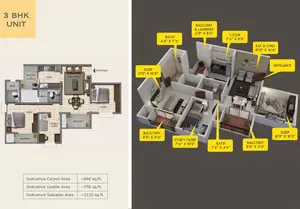 3 BHK Unit