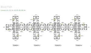 Block Plan, Level-2,6,10,14,18,22,26,30,34