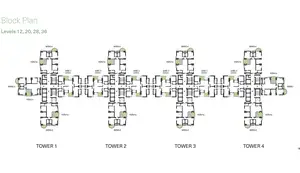 Block Plan, Level-12,20,28,36