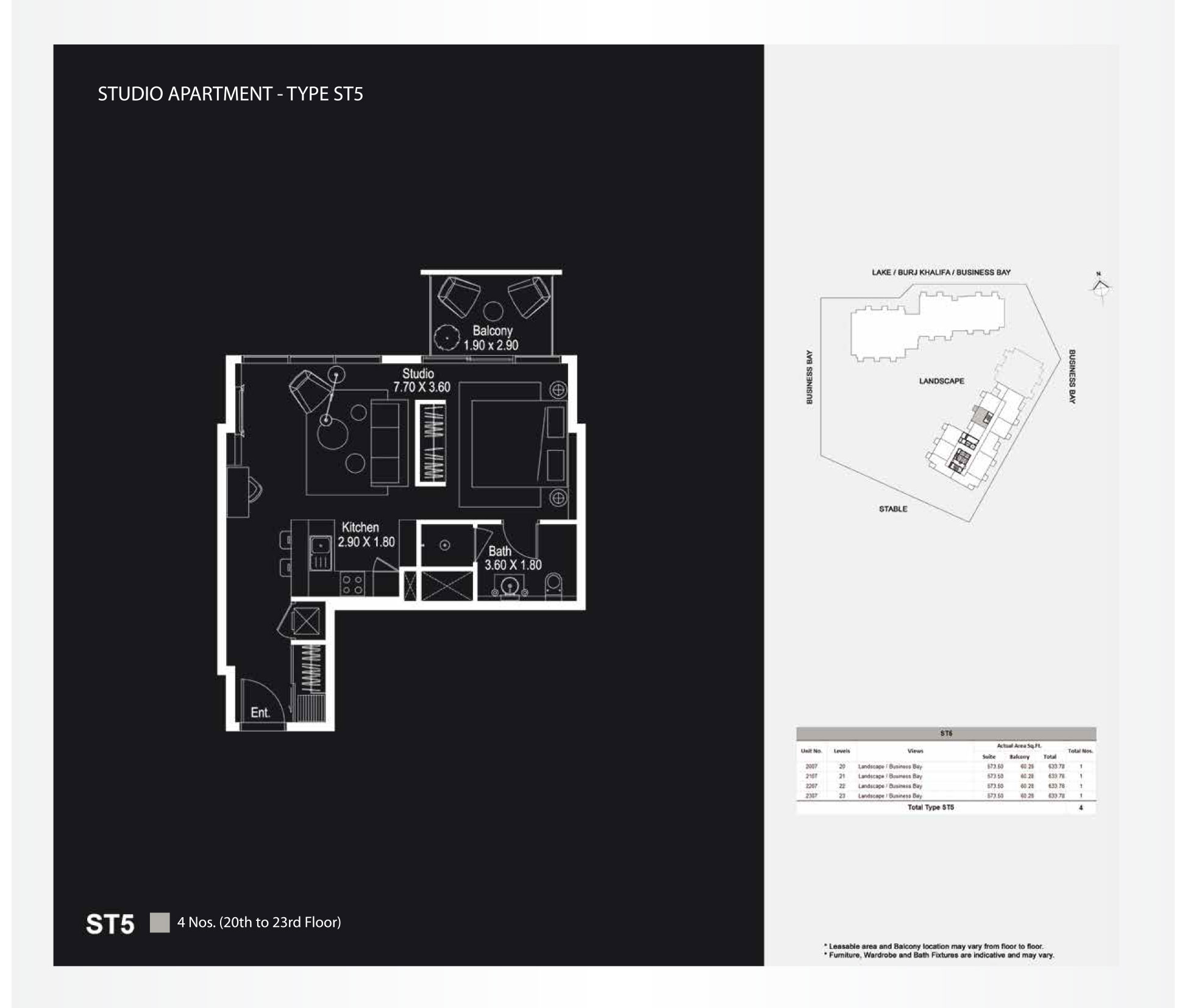 Studio Apartments, Type ST5