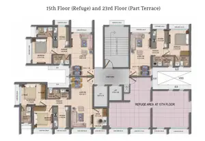 15th Floors (Refuge) and 23rd Floor (Part Terrace)