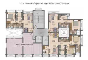 15th Floor (Refuge) and 23rd Floor (Part Terrace)