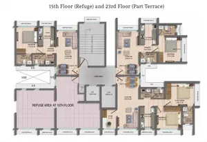15th Floor (Refuge) and 23rd Floor (Part Terrace)