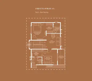 First Floor Plan, 9x12-East Facing